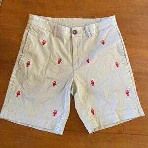 Vintage 1946 Washed Stoned Beaten Khaki Lobster Bermuda Shorts Size 32 Preppy